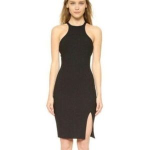 Elizabeth and James Hout Fitted Black Tank Short Mini Dress Size 4 Black